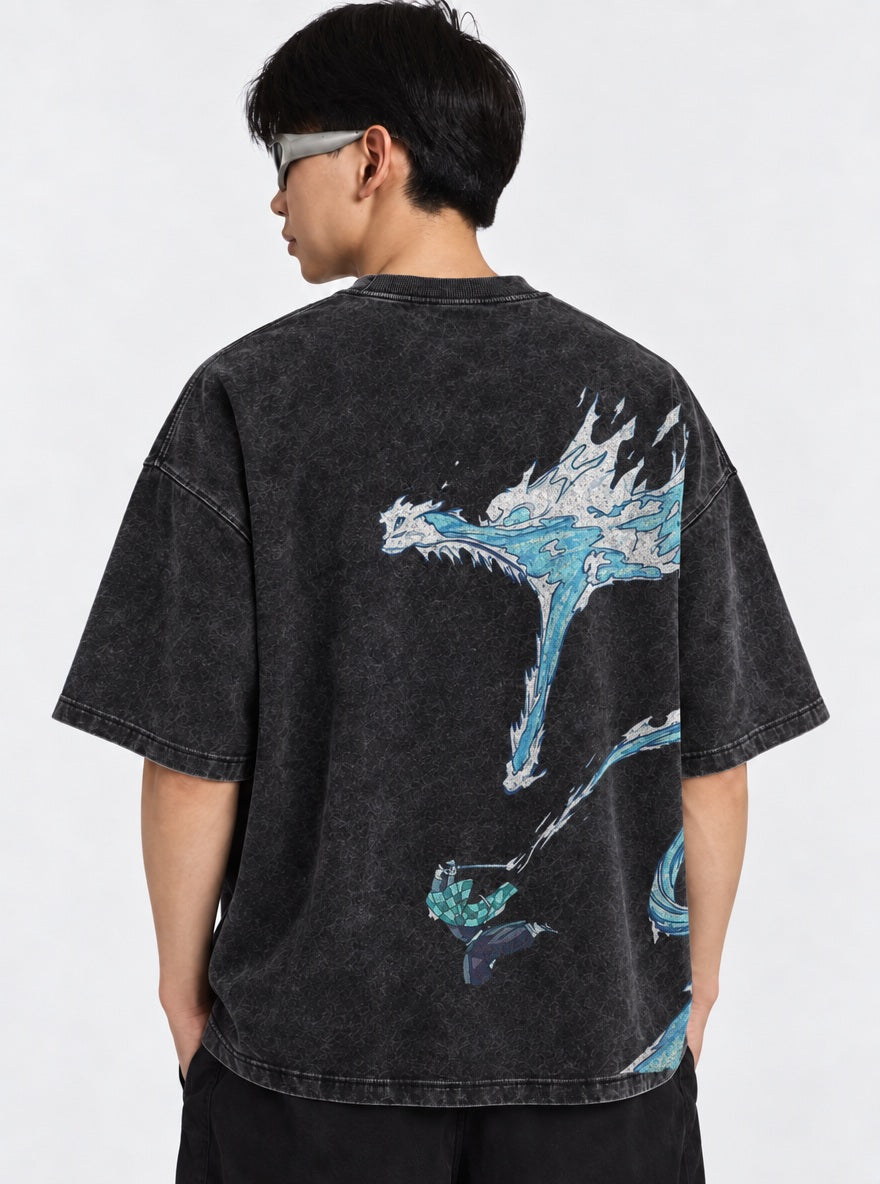 Water Dragon – T-Shirt – model shot | Demon Slayer