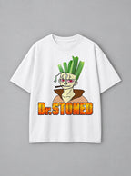 Dr. Stoned – White Tee – mockup | Meme Tees