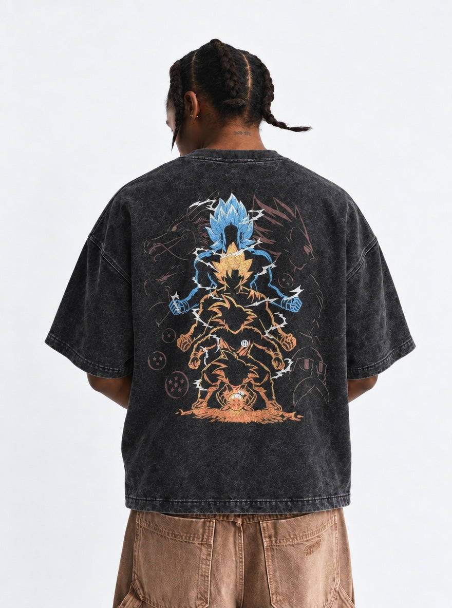 Goku Evolution – T-Shirt – model shot | Dragon Ball