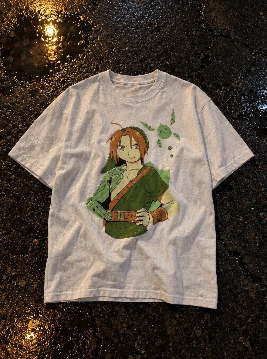 Edward Link – White Tee – flat-lay | Meme Tees
