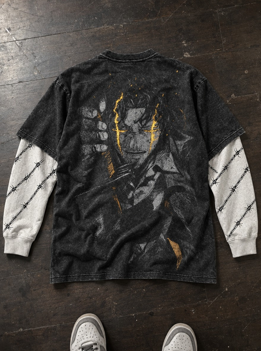 Ember Gaze – Double Sleeves – flat-lay | Fire Force