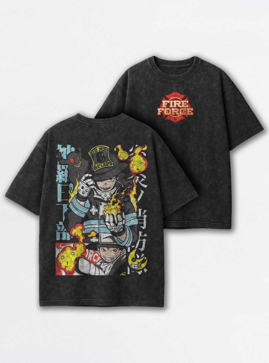Flame Faces – T-Shirt – mockup | Fire Force
