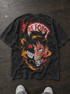 Infernal Split – T-Shirt – flat-lay | Fire Force