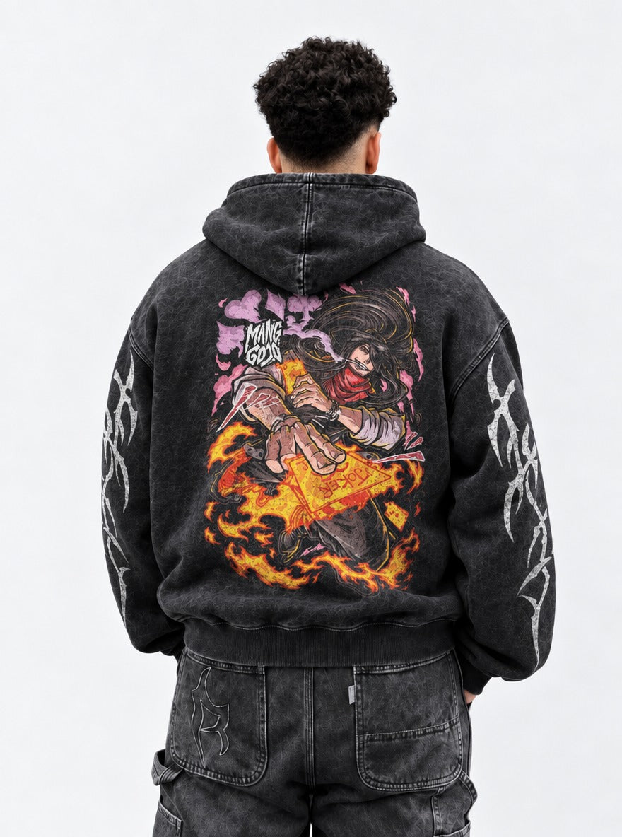 Joker Throw – Hoodie – model shot | Fire Force