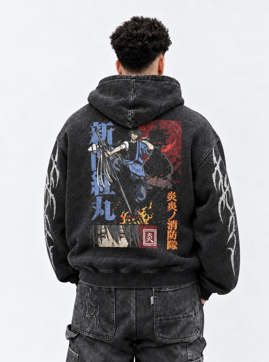 Spear Ember – Hoodie – model shot | Fire Force