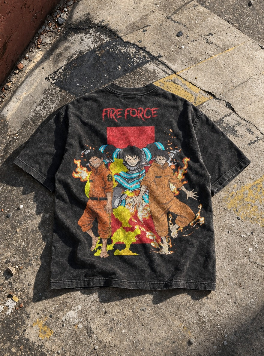 Trio Blaze – T-Shirt – flat-lay | Fire Force