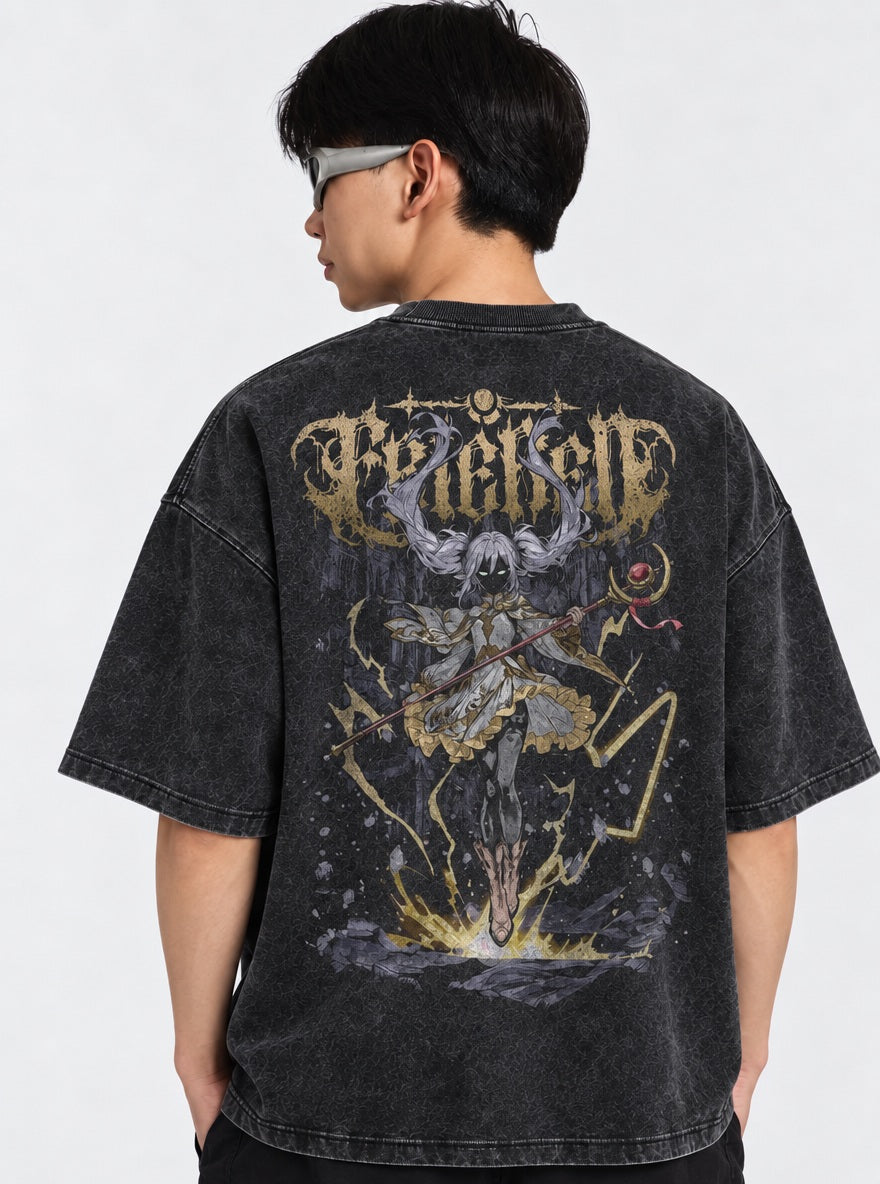 Frieren Gold Metal – T-Shirt – model shot | Frieren