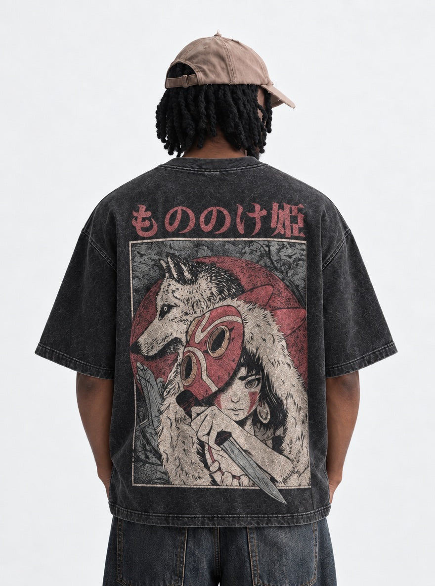 Wolf Princess San – T-Shirt – model shot | Ghibli