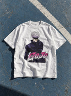 Go Jojo – White Tee – flat-lay | Meme Tees