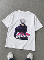 Go Jojo – White Tee – flat-lay | Meme Tees