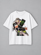 Gyro Zeppeli Monster – White Tee – mockup | Meme Tees