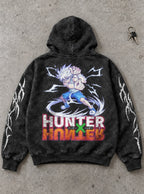 Killua Lightning Logo – Hoodie – flat-lay | Hunter x Hunter