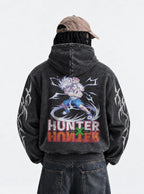 Killua Lightning Logo – Hoodie – model shot | Hunter x Hunter