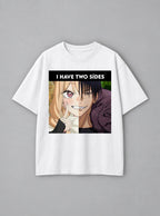 I Have 2 Sides – White Tee – mockup | Meme Tees