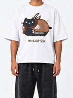Micatsa – White Tee – model shot | Meme Tees