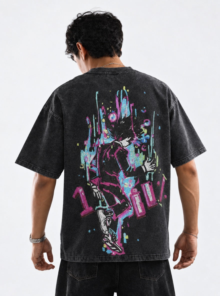 Mob Paint Splash – T-Shirt – model shot | Mob Psycho 100