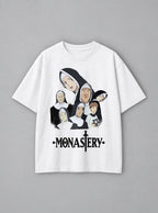 Monastery – White Tee – mockup | Meme Tees