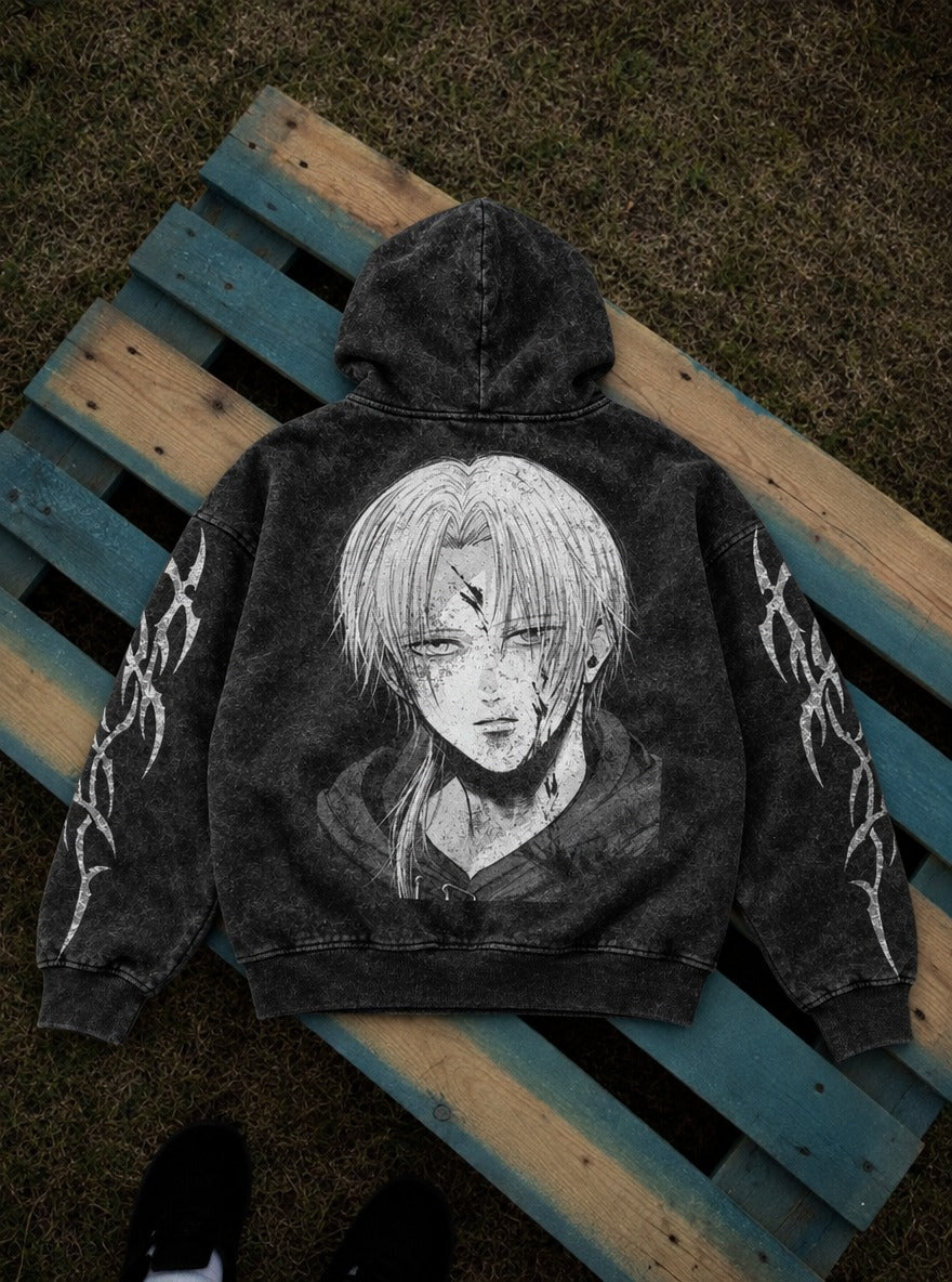 Scarred Shroud – Hoodie – flat-lay | Mushoku Tensei