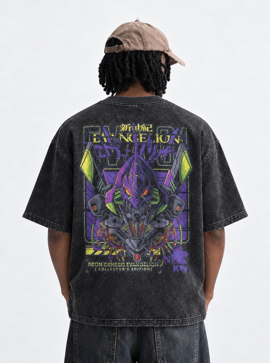 Unit-01 Collector's Edition – T-Shirt – model shot | Neon Genesis Evangelion