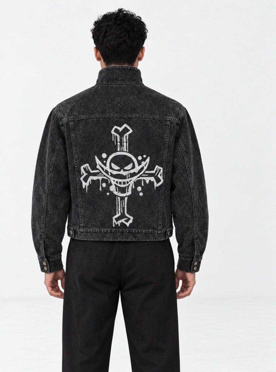 Rogue Jacket – Whitebeard Jolly Roger – model shot | One Piece