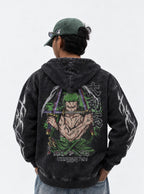 Three Sword Zoro – Hoodie – model shot | One Piece