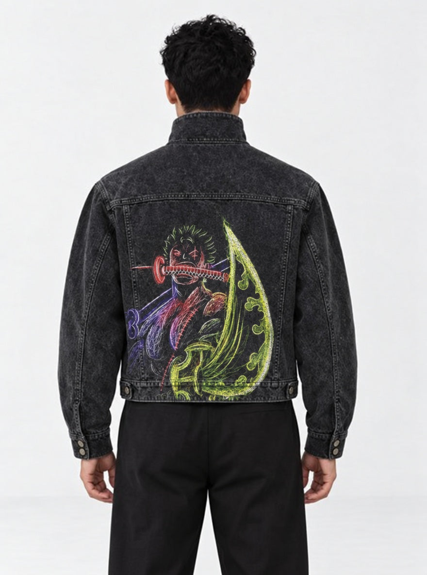 Rogue Jacket – Zoro Neon Slash – model shot | One Piece