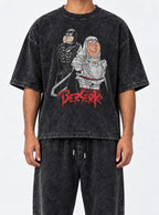 Peter Griffith – Black Acid Wash Tee – model shot | Meme Tees