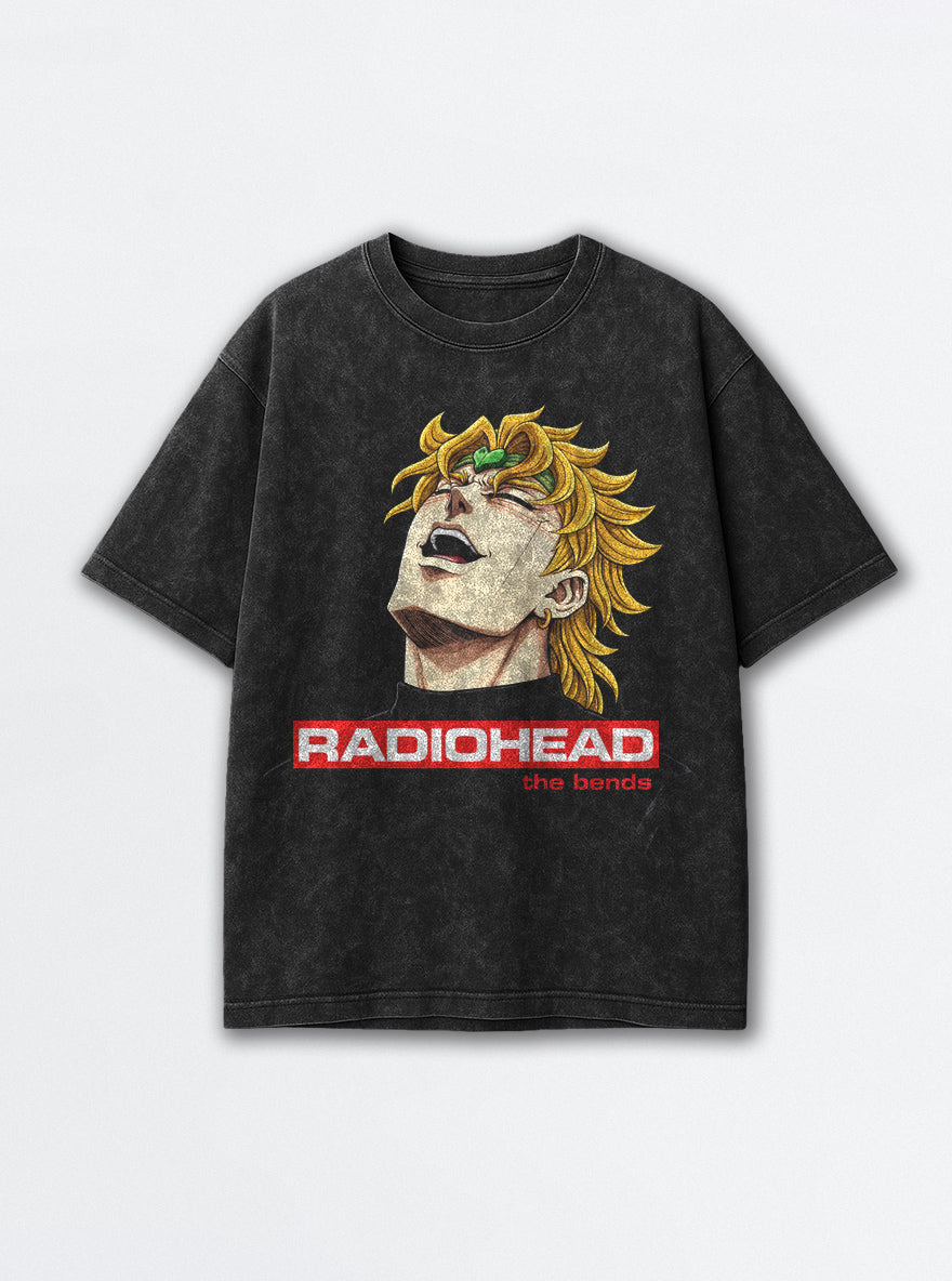 Radiohead – Black Acid Wash Tee – mockup | Meme Tees