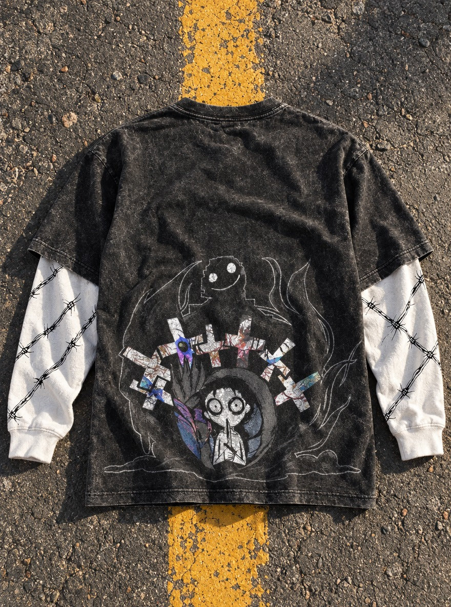 Grinning Shadow – Double Sleeves – flat-lay | Re Zero