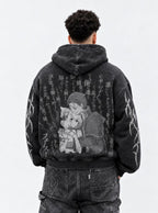 Monochrome Embrace – Hoodie – model shot | Re Zero