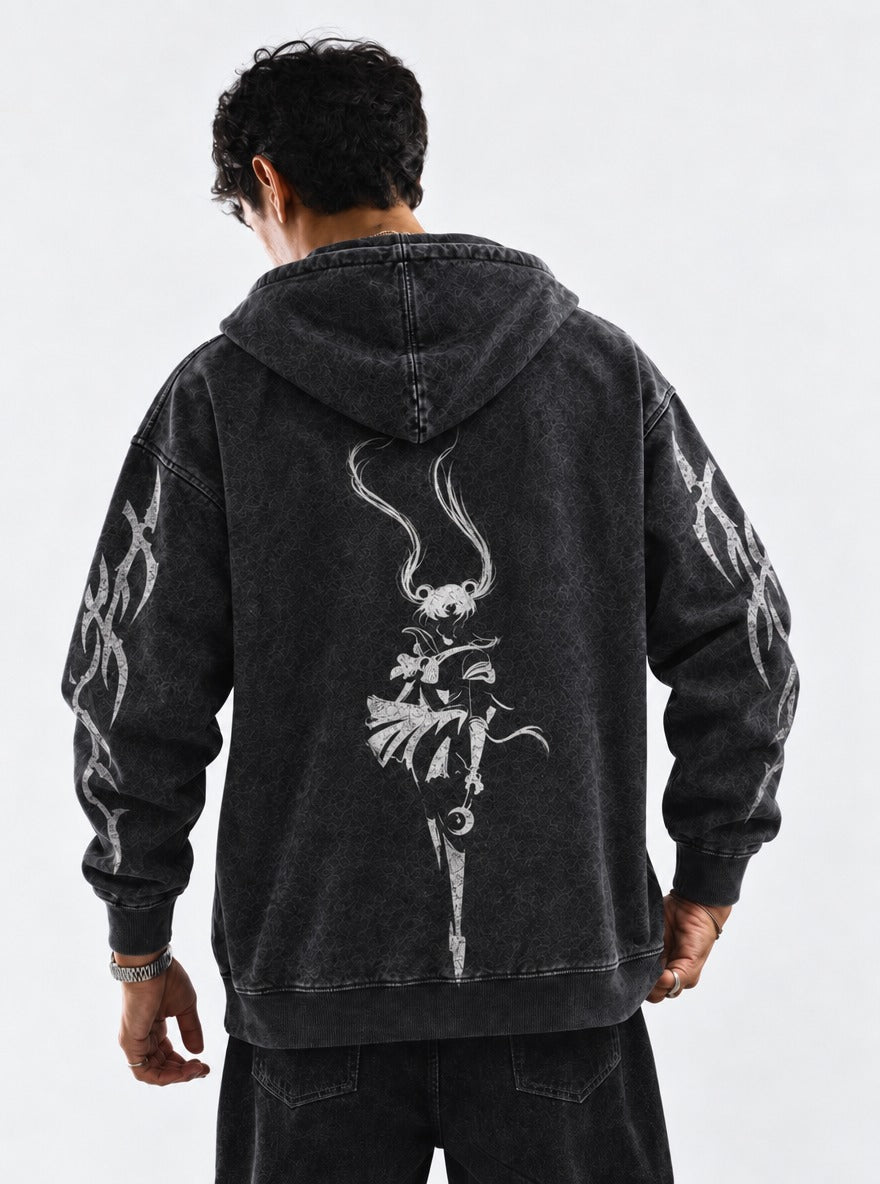 Crescent Wand – Hoodie – model shot | Sailor Moon