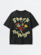 Stark the Platypus – Black Acid Wash Tee – mockup | Meme Tees