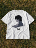 Toeji – White Tee – flat-lay | Meme Tees