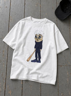 TTT Satoru – White Tee – flat-lay | Meme Tees