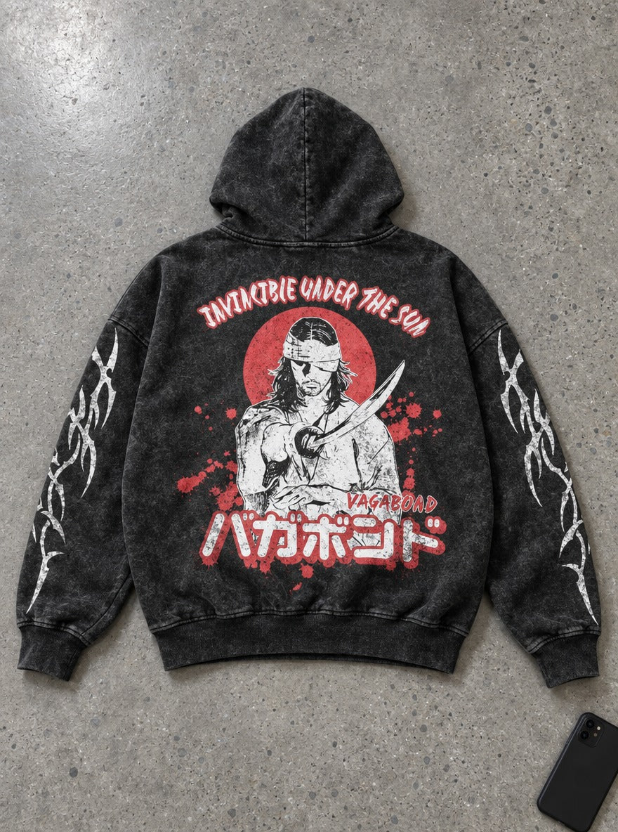 Invincible Musashi – Hoodie – flat-lay | Vagabond