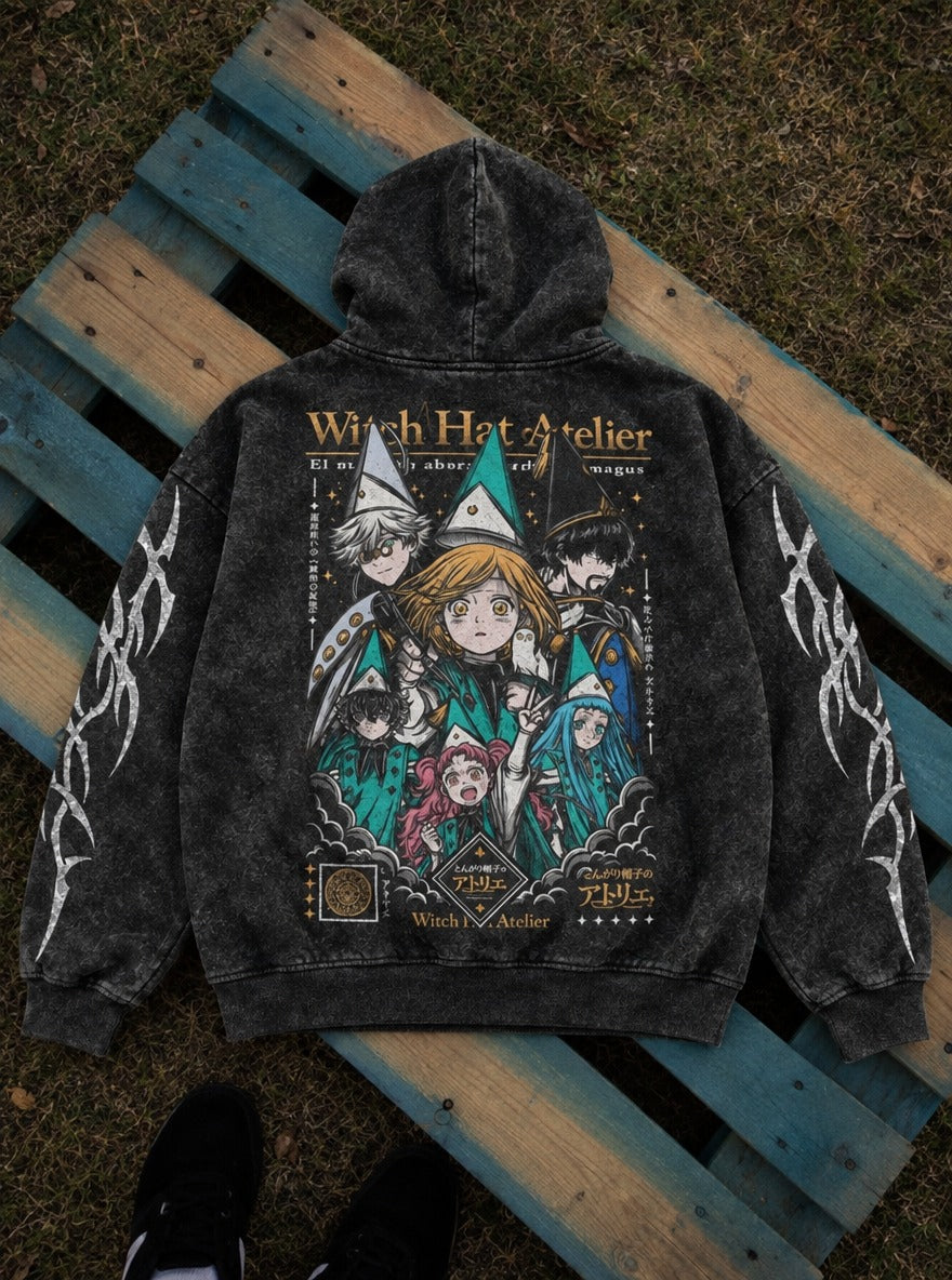 Owlbound Circle – Hoodie – flat-lay | Witch Hat Atelier