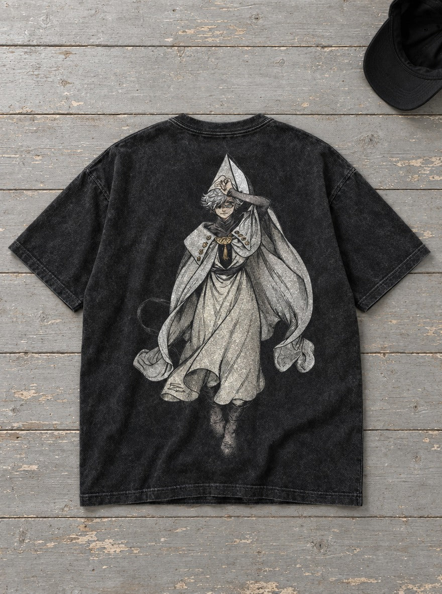 Silver Cloak – T-Shirt – flat-lay | Witch Hat Atelier